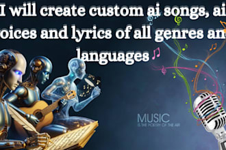 create custom ai songs, ai voices and lyrics of all genres and languages
