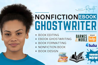 ghostwrite amazon kindle book, ebook and print formatting for KDP publishing