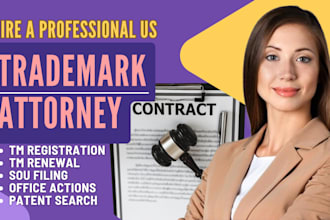 be your licensed trademark attorney, trademark registration, filing in US