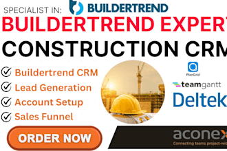 setup buildertrend deltek teamgantt mjobtime tradify buildtopia construction crm