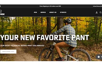 design sleek bicycle shopify store bike website  automotive dropshipping store