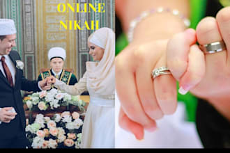 be your online nikah imam, provide witnesses and nikah certificate