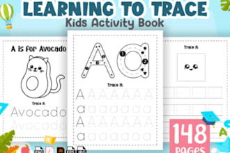 design amazon KDP children activity book, coloring book for kids, teens, aduit