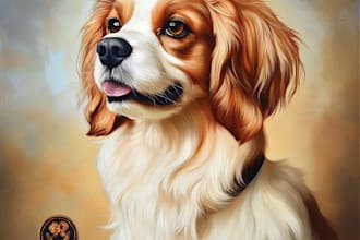 draw pet portrait, dog portrait, cat portrait oil painting