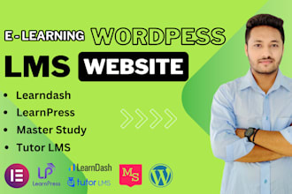 develop wordpress lms website with learn dash lms, tutor lms