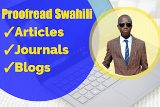 proofread swahili articles and journals