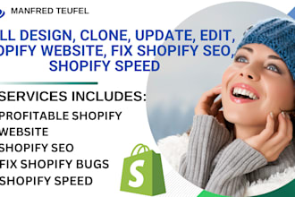 design clone edit shopfiy dropshipping website fix shopify SEO boost store speed