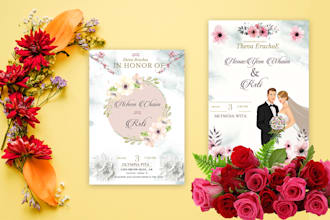 do invitation, wedding, birthday, restaurant, bar, cafe, club food truck, design