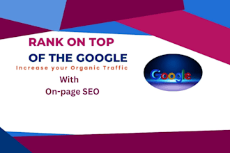 do on page SEO optimization so you can improve website performance
