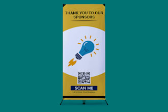 outdoor banner, display stand, signage design for advertisement