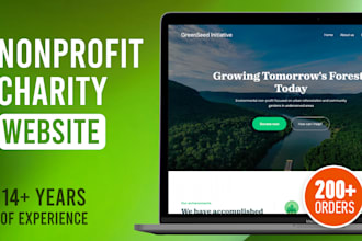 create a charity, nonprofit, donation website