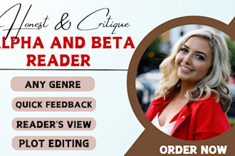 be your alpha and beta reader, book proofreading