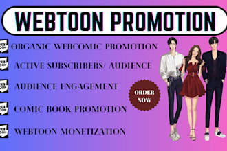 do webtoon promotion, manga, webnovel, tapas organically