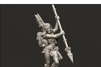 create 3d sculpture for printing,tabletop gaming model,custom made figurine,stl