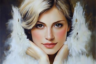 draw oil paintings photo retouching animal backgrounds