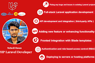 fix any PHP and laravel bugs for you