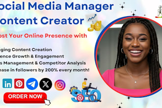 be social media manager content creator  instagram facebook ads linkedin growth