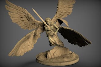 design 3d printable dnd style character, wargame miniature model tabletop,stl 3d