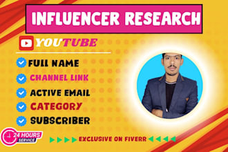 find the best influencer for youtube podcast email leads