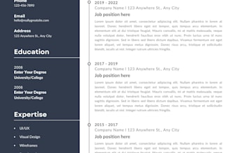 design simple and modern cv or resume