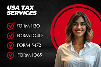 prepare us tax returns 1040, 1120, 1065 and 1120s