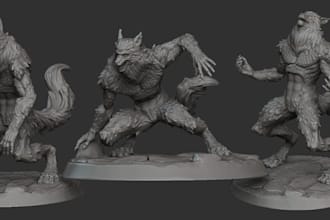 sculpt 3d character or model for printing stl dnd miniature ttrpg, 3d realistic