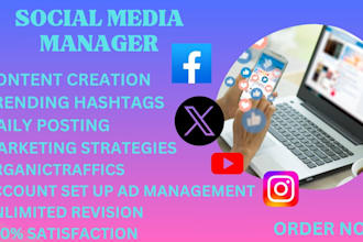 be your monthly social media manager and content creator