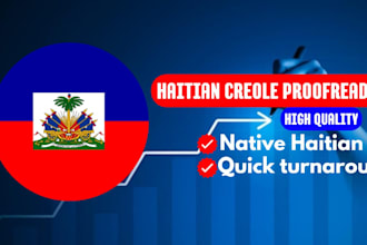 proofread and edit your haitian creole text