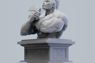 design 3d ttrpg model, tabletop gaming assets, 3d miniature figure,zbrush sculpt
