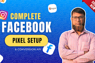 set up fakebook pixel, ga4, fb conversion api, GTM, server side tracking,