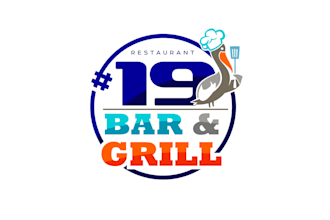 make a bar and grill logo with satisfaction guarantee