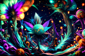 create psychedelic video for dj background