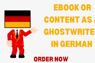 write your ebook or content as a ghostwriter in german