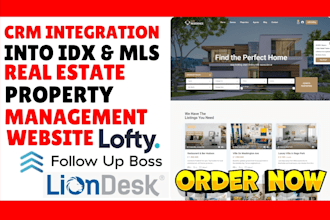 setup wise agent follow up boss lofty liondesk crm into idx real estate website