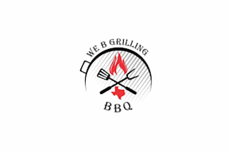 design timeless BBQ logo for your company or startup