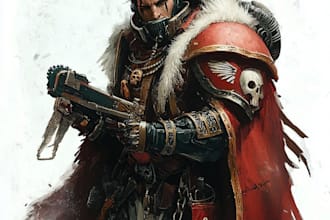 draw your warhammer 40k, sigmar and dnd miniatures