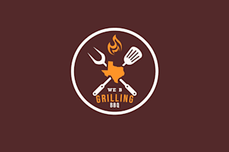 made a fantastic hand drawn BBQ logo design