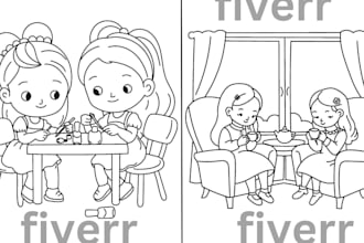 draw line drawings to coloring  book pages