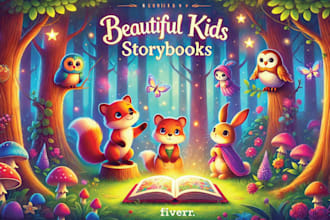 create unique and colorful children storybook illustrations
