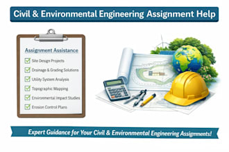 do environmental task, civil engineering sustainability report, assigned, plans