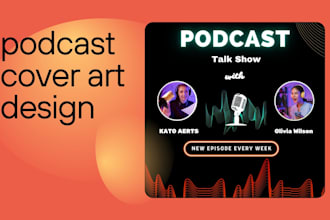 design creative and professional podcast cover art