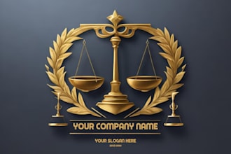 make law financial attorney advocate legal logo design