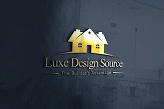 draw luxury, unique, realtor, home, construction logo