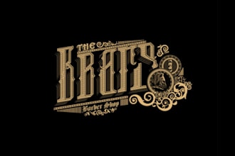 design awesome barber, barbershop and beauty salon logo