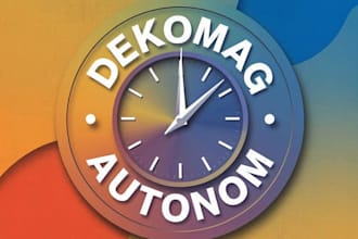 design unique modern, bright clock logo for your brand