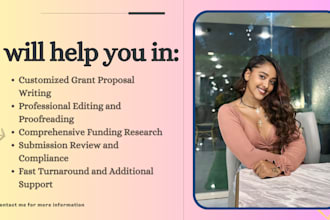 help you with grant writing and approval