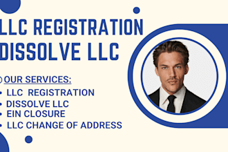 dissolve your US llc, llc registration, close ein, itin , company registration
