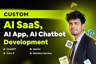 build ai saas website, app, ai chatbot or custom train ai chatbot