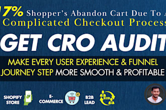 increase shopify ecommerce b2b website conversion rate by cro audit optimization
