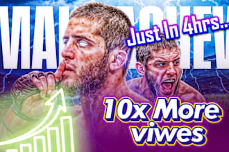 design catchy and clickbait amazing youtube thumbnail in 4hr